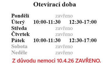 Otev&iacute;rac&iacute; doba