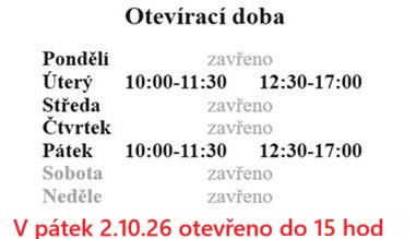 Otev&iacute;rac&iacute; doba