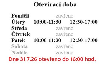Otev&iacute;rac&iacute; doba